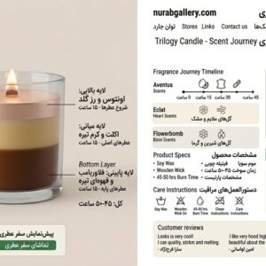 شمع سه لایه ترکیبی - سفر عطری